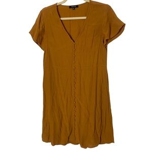 Madewell Amber Gold 100% Viscose XS Dress